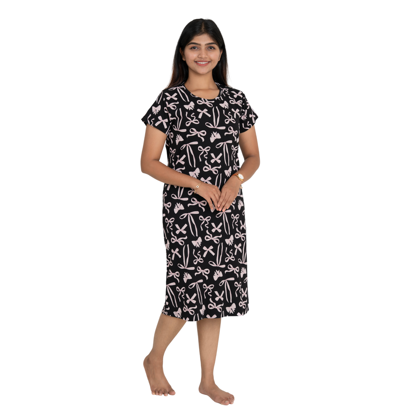 Classic Bow print Sleep Dress