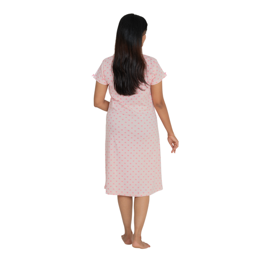 Adorable Pink Hearts Sleep Dress