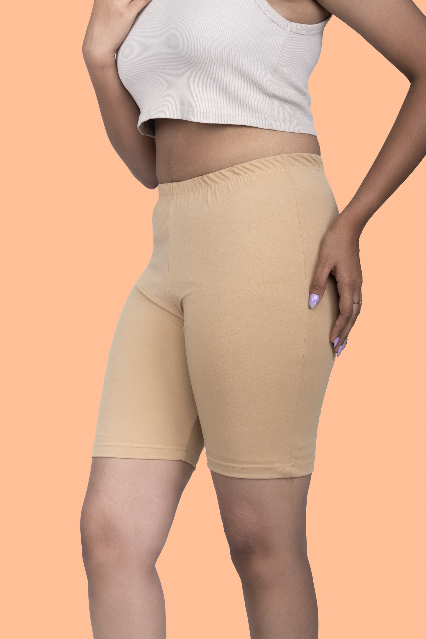 Beige Women Inner Shorts