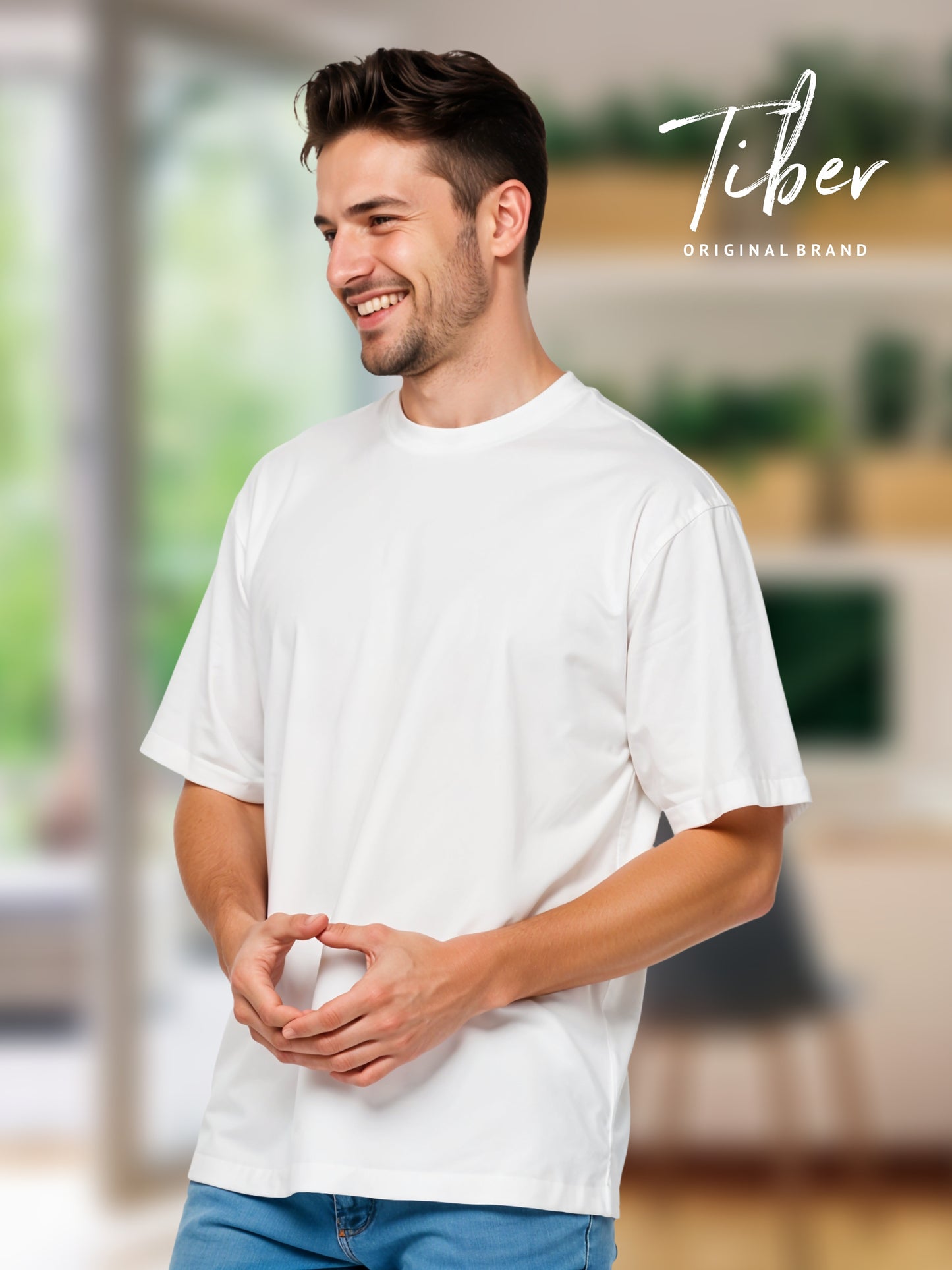 Oversized T-shirts white (Design: No signal)