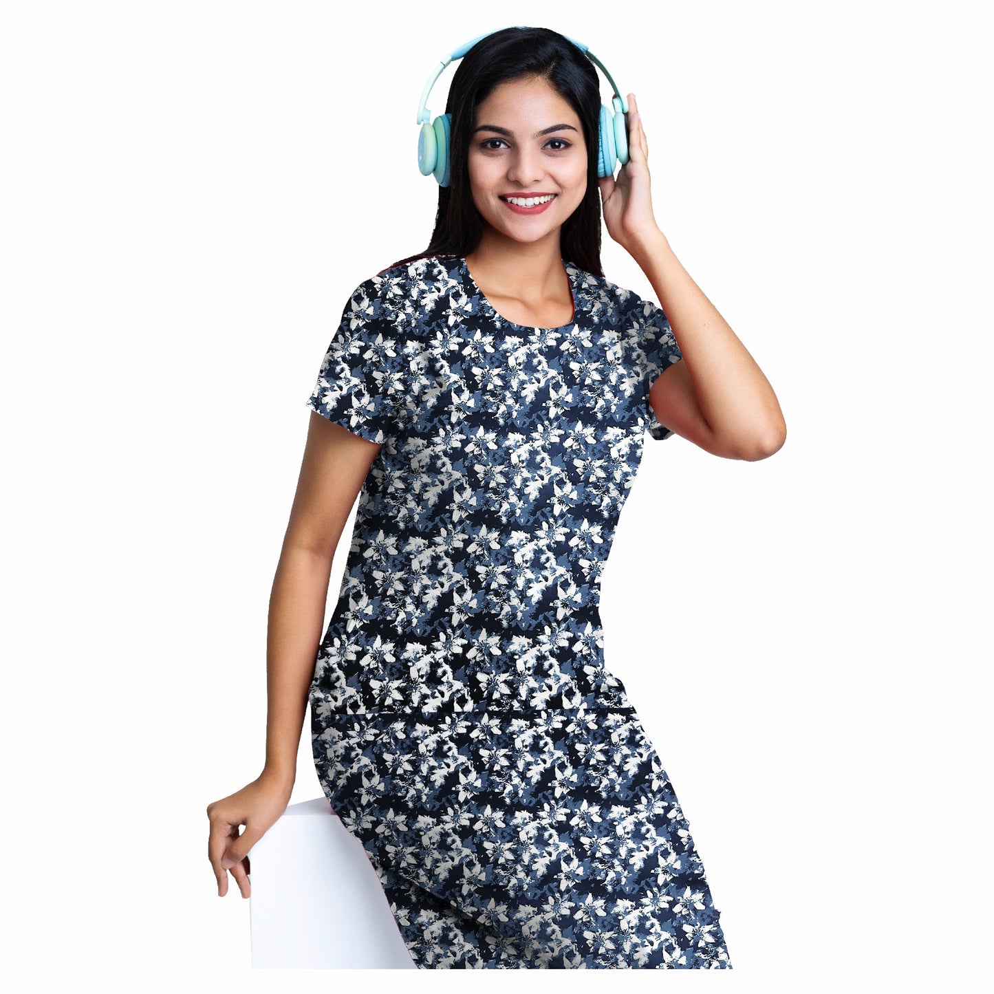 Blue Moon Sleep Dress- Navy