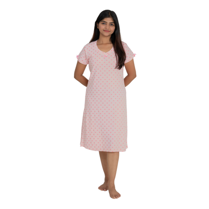 Adorable Pink Hearts Sleep Dress
