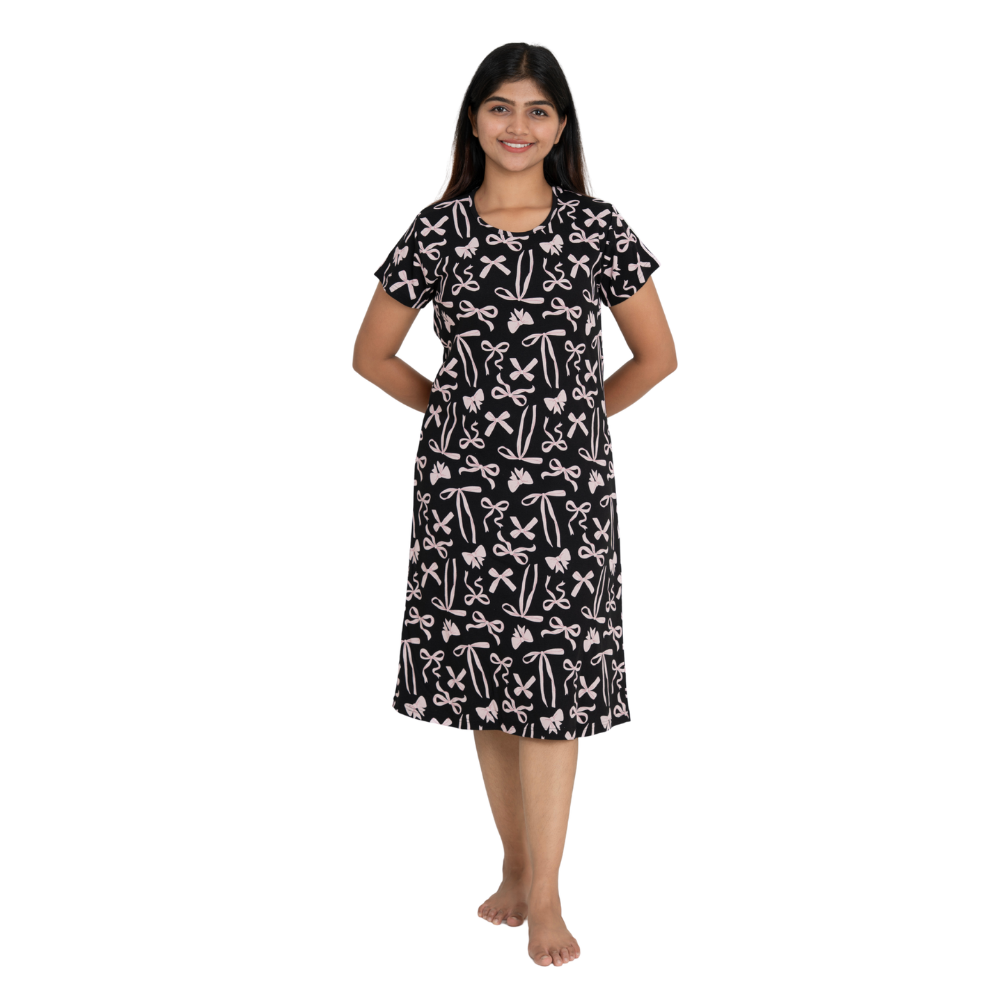 Classic Bow print Sleep Dress