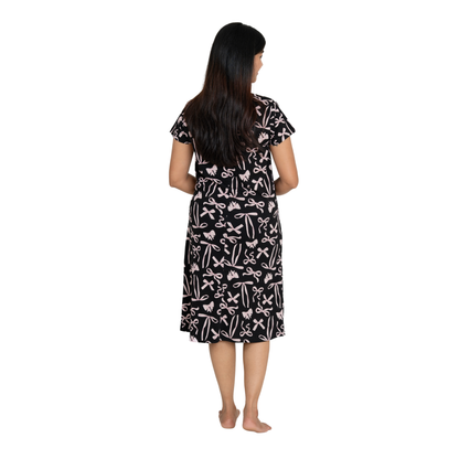 Classic Bow print Sleep Dress