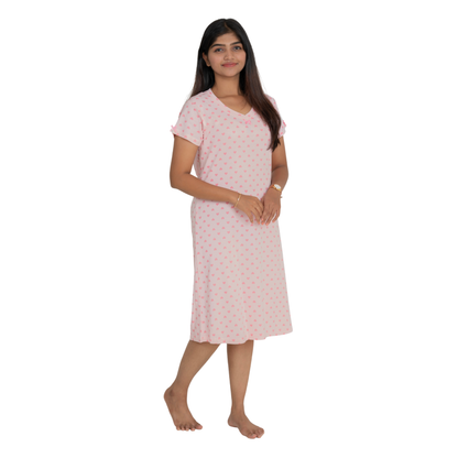Adorable Pink Hearts Sleep Dress