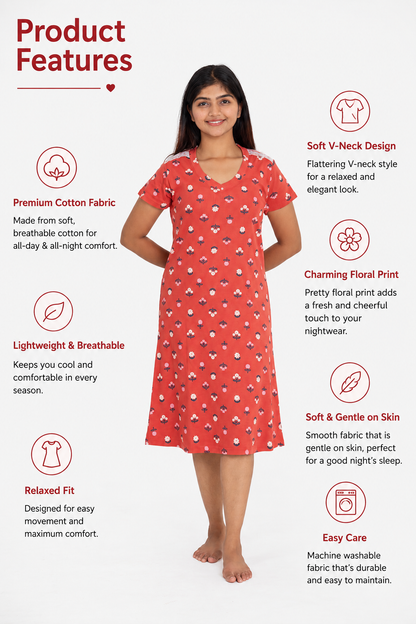 Ditsy Floral print Sleep Dress