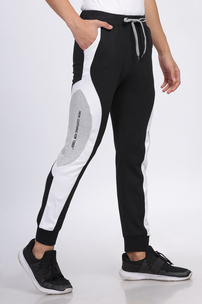 Colour Block Grey Men's Jogger Pants