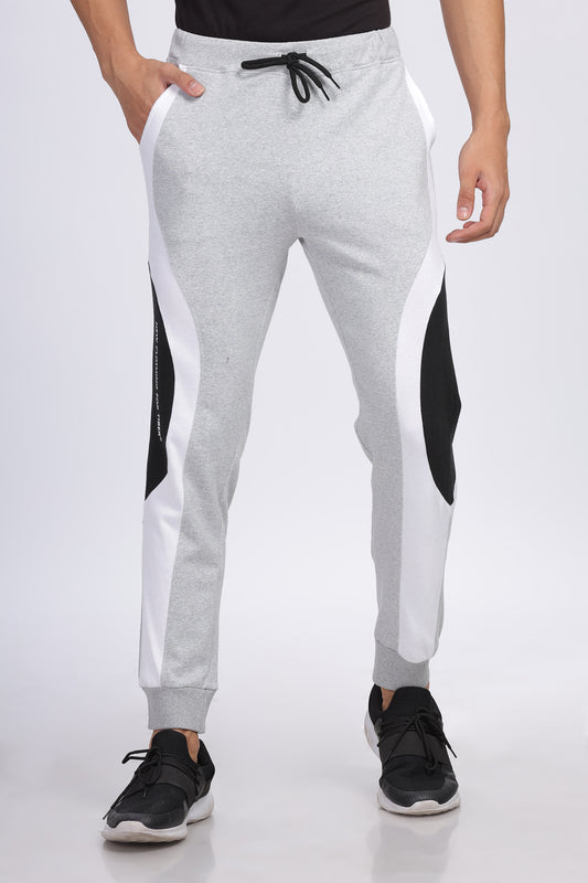 Colour Block Grey Men's Jogger Pants