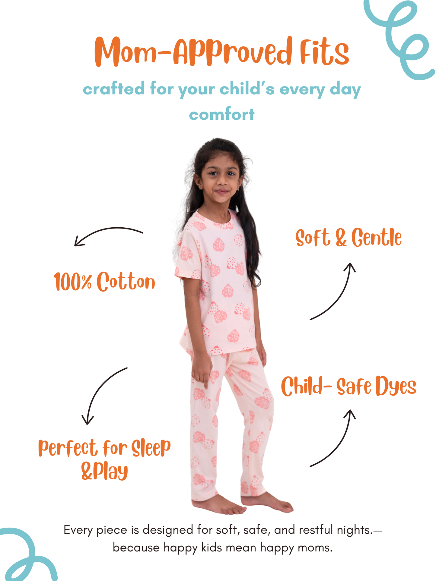 Little ladybug print co-ords (unisex)