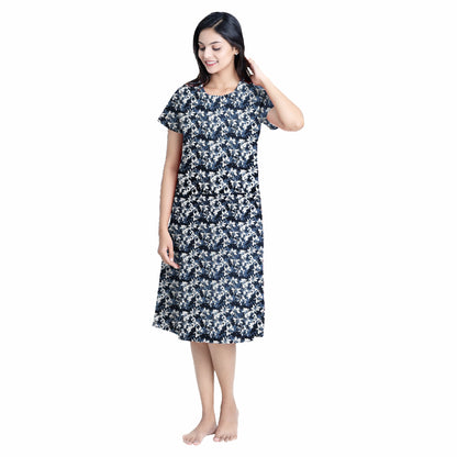 Flower Fiesta Sleep Dress - Navy