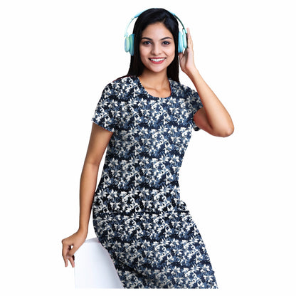 Flower Fiesta Sleep Dress - Navy