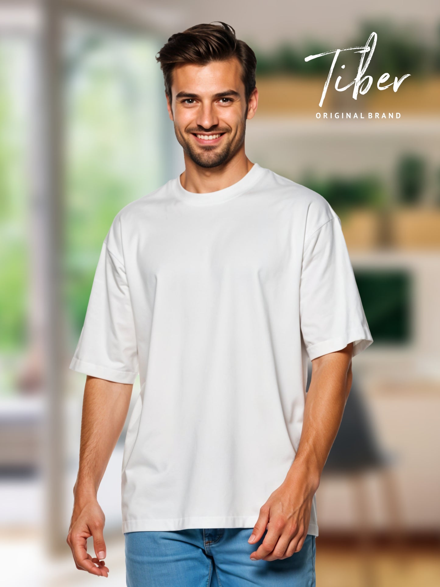 Oversized T-shirts white (Design: No signal)