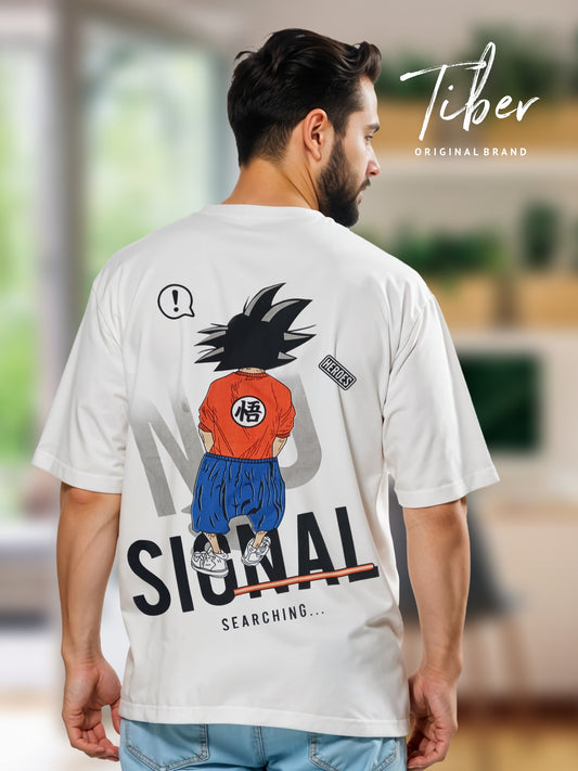Men oversized T-shirt(Design : No signal)