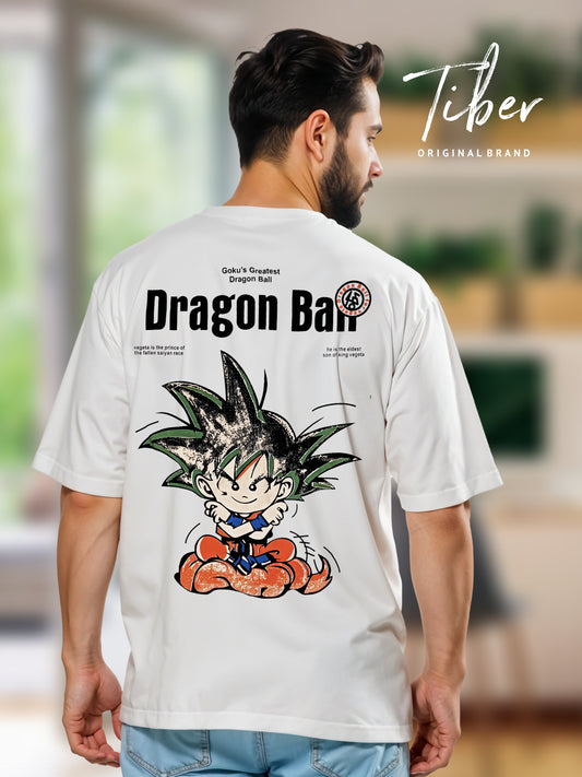 Oversized T-shirt white(Design: Dragon ball)