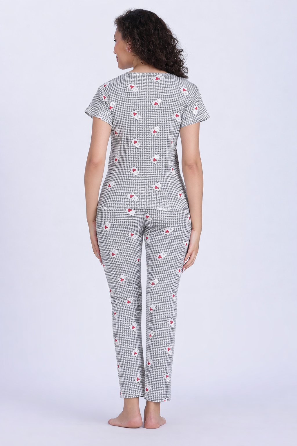 women teddy prints PJ set